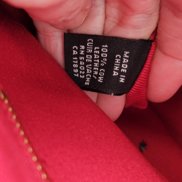 NWOT never used brilliant red leather satchel by Banana Republic